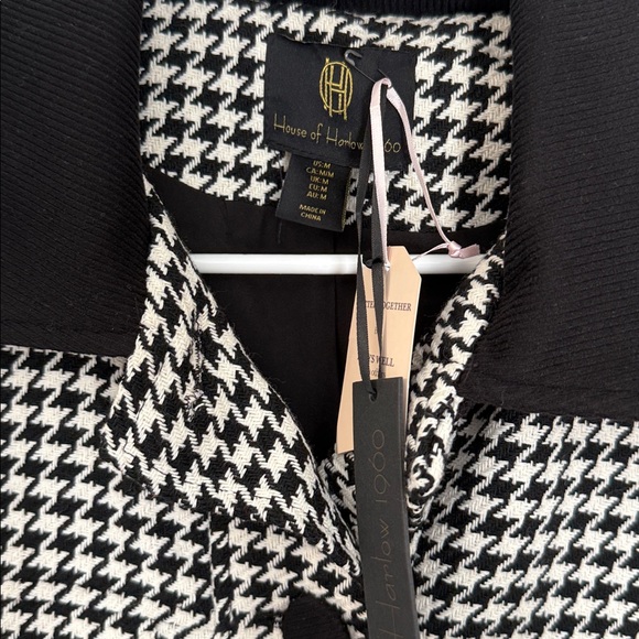 House of Harlow 1960 Monochrome Houndstooth Blazer - Picture 2 of 4